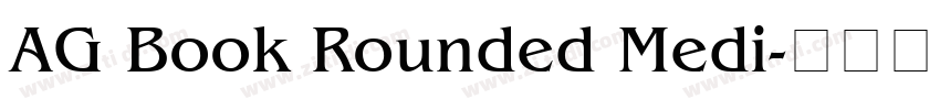 AG Book Rounded Medi字体转换
